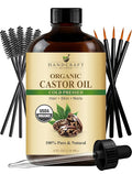 Handcraft Blends Cold-Pressed Organic Castor Oil 4 Fl Oz | Glass Bottle | Lash by HandcraftBlends