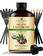 Handcraft Blends Cold-Pressed Organic Castor Oil 4 Fl Oz | Glass Bottle | Lash by HandcraftBlends