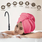 Microfiber Hair Towel Turban 3 Pack | Super Absorbent Quick Drying Hair Wrap - Image 7