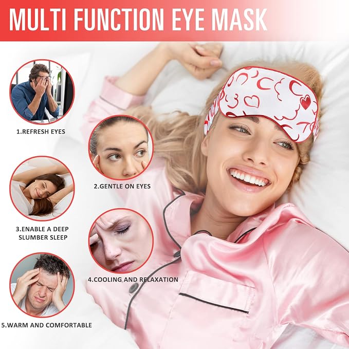 Sleep Mask w/Cooling Gel Eye Mask, Silk Eye Mask - Image 6