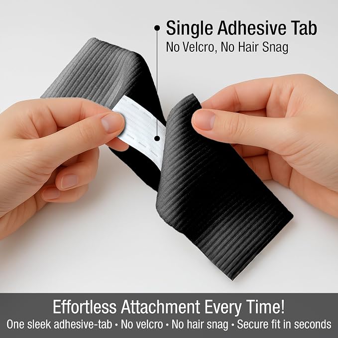 APPEARUS Disposable Stretch Facial Headbands, Snag-Free Adhesive Tab Closure - Image 4