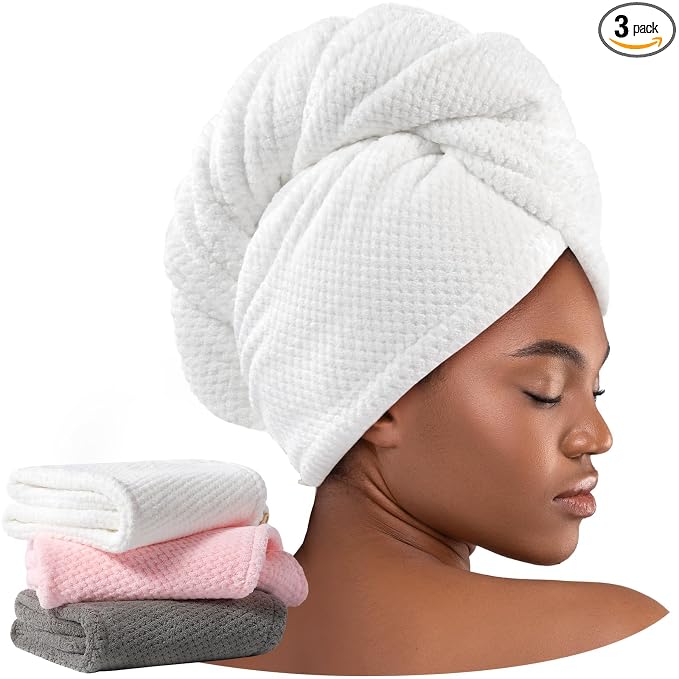 Umisleep 3 Pack Microfiber Hair Towel Wrap by Umisleep