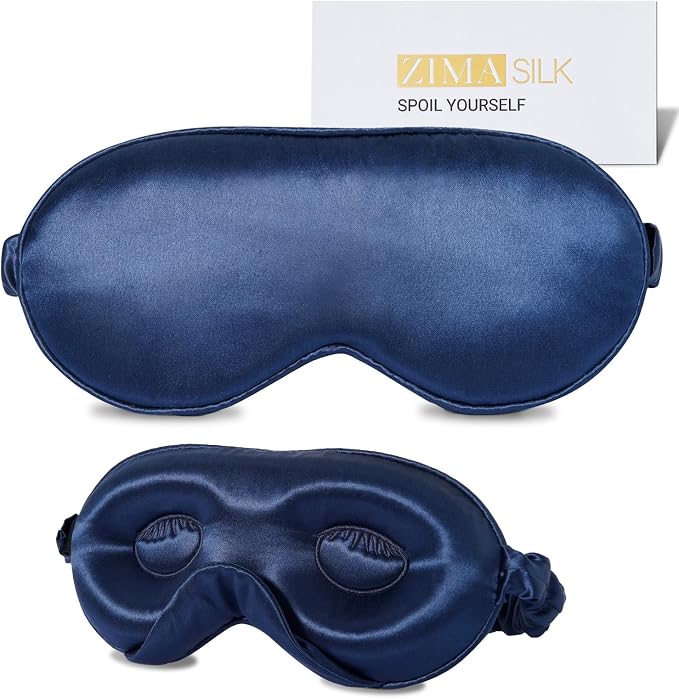 ZIMASILK Adjustable 22 Momme 100% Mulberry Silk Sleep Mask, Upgraded 3D by ZIMASILK