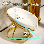 Dobbyby Leaf-Shaped Ceramic Soap Dish - Image 3