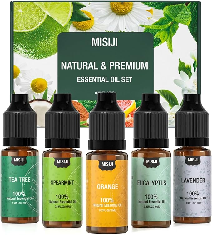 Essential Oils for Diffuser for Home, Top 5 Aromatherapy Oils, Candle&Soap by MISIJIEssentialOilsOverall