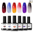 modelones Color Changing Gel Nail Polish Set, 6 Colors Temperature Changing by MODELONES