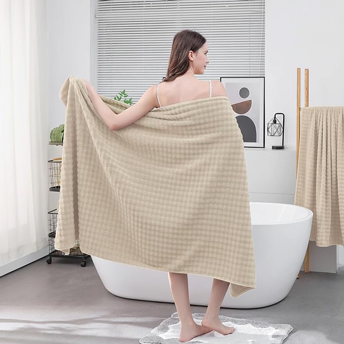 KBY Bath Towels Set 6 Piece 40x80 Inches，2 Extra Large Bath Sheets 2 Hand - Image 3
