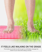 OTHWAY Non Slip Grassy Bathtub Mat : 25.6X13.4 inches Sturdy But Soft Bath - Image 5