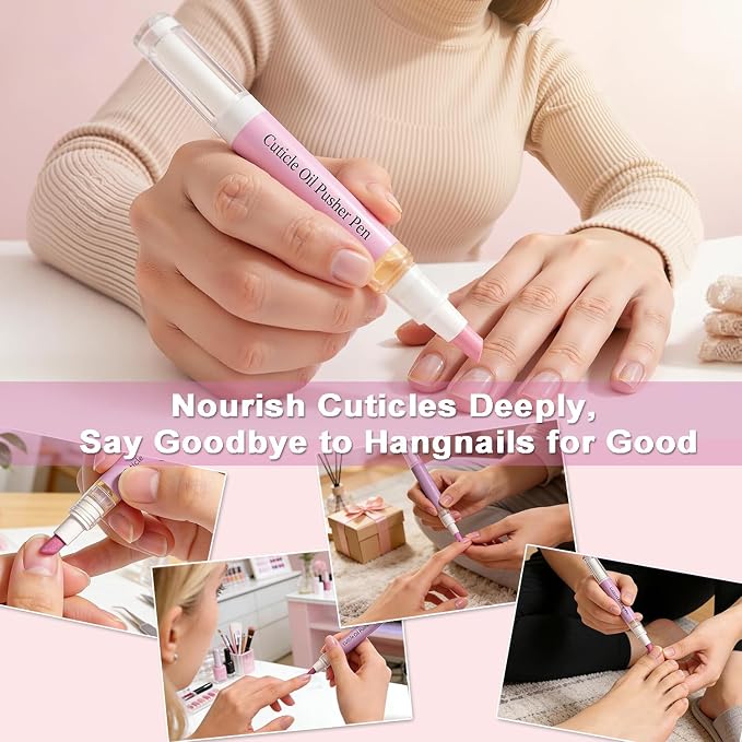 2-in-1 Cuticle Oil Pusher Pen, 2026 New Ceramic Cuticle Pusher Oil Pen - Image 4