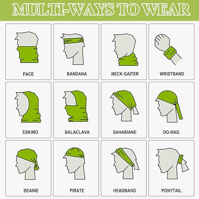 SATINIOR Summer Camo Neck Gaiter UV Protection Cooling Face Mask Sun Hood - Image 7
