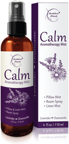 Calm Aromatherapy Mist with Lavender & Chamomile Essential Oil. Natural Sleep & by BrookethorneNaturals