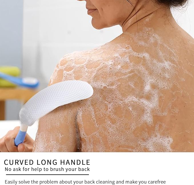 Shower Body Brush Skin Exfoliating Curved Back Scrub Brush Massage Bath Brush - Image 3