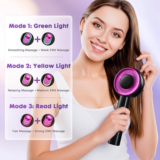 Electric Scalp Massager 4 in 1 Scalp Massaging Brush, Cordless Shiatsu Massager - Image 6