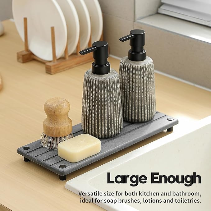 Razborci Instant Dry Sink Caddy Kitchen Sink Organizer, Quick Drying Stone Tray - Image 7