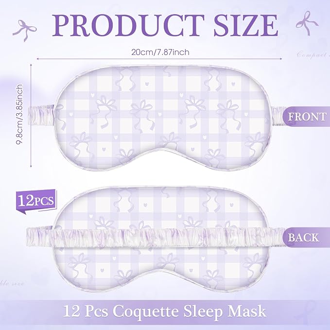 Honeydak 12 Pcs Silk Sleep Masks - Image 2
