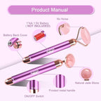 Upgrade 2 in 1 Vibrating Face Roller, Electric Jade Roller Facial Massager - Image 7
