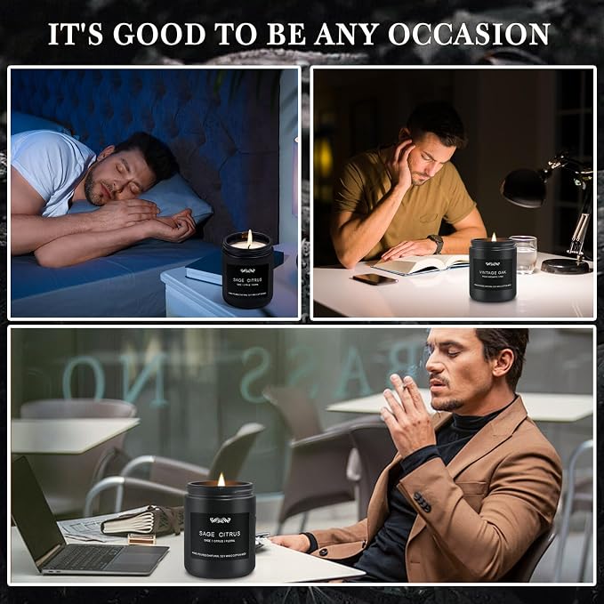 6 Pack Candles for Home Scented Aromatherapy Candles Gifts Set for Mens - Image 6