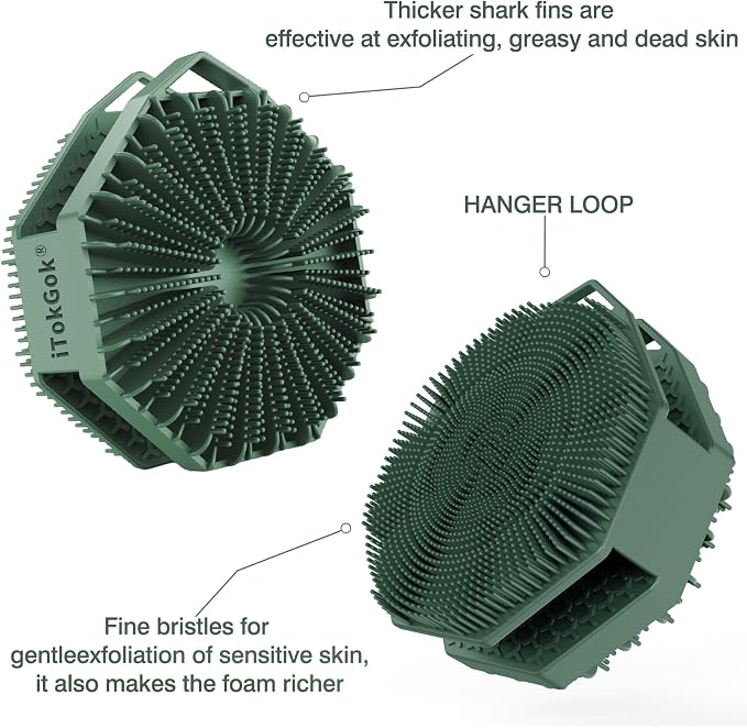 iTokGok® Premium 2-in-1 Silver-Infused Silicone Body Scrubber - Image 5