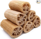 Natural Loofah Sponge, METLUCK 6 Pack Organic Real Loofah Exfoliating Body by HOME