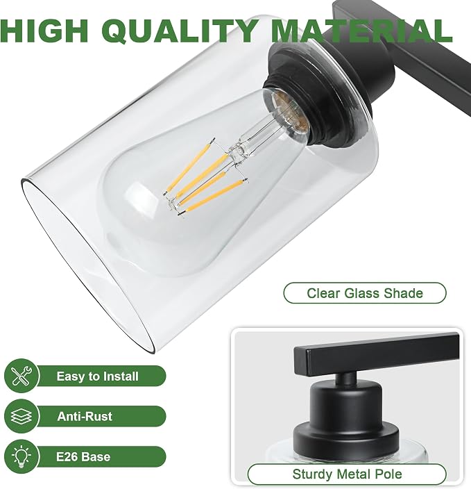 Ascher 5-Light Bathroom Light Fixtures, 33 Inch Vanity Lights - Image 5