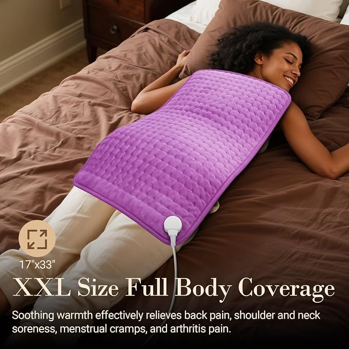 CuPiLo Heating Pad for Back Pain Relief, FSA Eligible HSA 17"x33" Large Heat - Image 4
