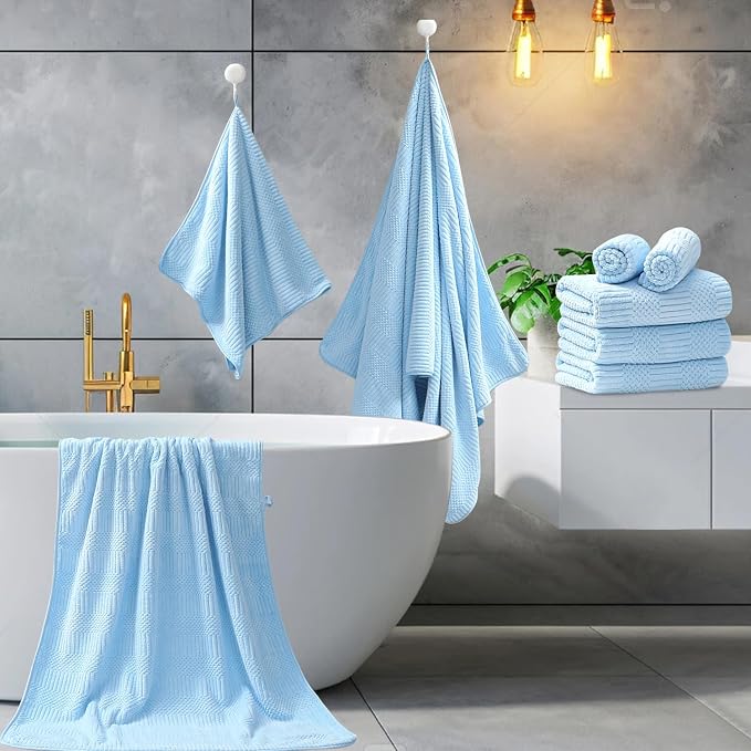 Ycosy 4 Pack Extra Large Microfiber Bath Towels Set, 35x70 inches, Less Lint - Image 5