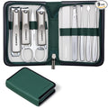 FAMILIFE Manicure Kit for Women, Stylish Green Travel Manicure Set for Home by FAMILIFE