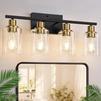Indoi 4-Light Bathroom Light Fixtures, Bathroom Wall Lamp by Indoibrightenyourbathroom