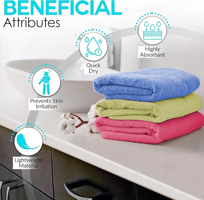 QUBA LINEN 100% Cotton Hand Towel Set – Soft, Absorbent Towels - Image 4