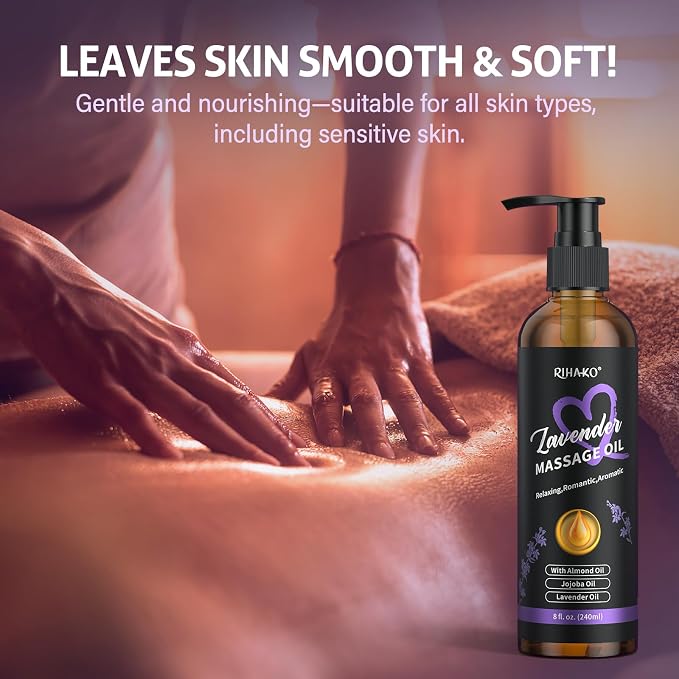 Lavender Sensual Massage Oil for Couples–Relaxing Body Massage Oil for Date - Image 7
