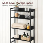 MAHANCRIS Over The Toilet Storage Rack, 4 Tier Bathroom Organizer Over Toilet - Image 3