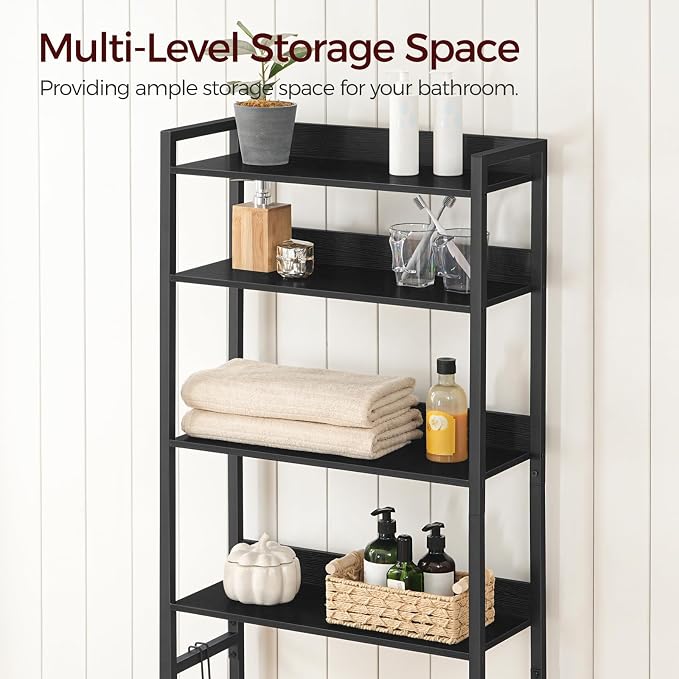 MAHANCRIS Over The Toilet Storage Rack, 4 Tier Bathroom Organizer Over Toilet - Image 3