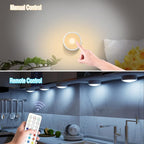 ILYXY Puck Lights with Remote, 6 Pack LED Under Cabinet Lighting Dimmable Push - Image 6