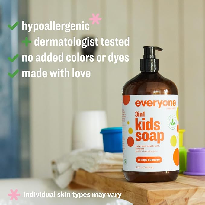 Everyone 3-in-1 Kids Soap, Body Wash, Bubble Bath, 32 Ounce, made - Image 3