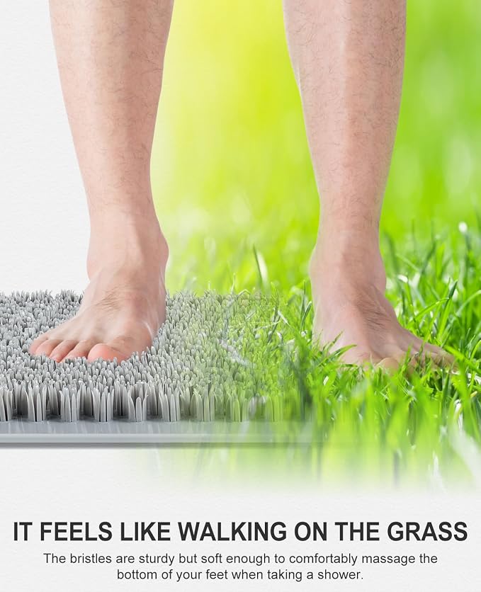 OTHWAY Non Slip Grassy Bathtub Mat : 27.5X15.7 inches Sturdy But Soft Bath - Image 6