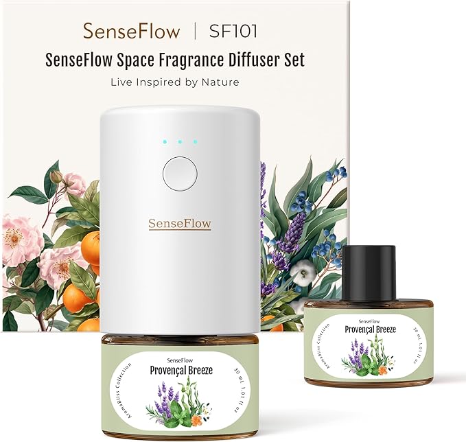 Plug-in Air Freshener for Home, Waterless Essential Oil Diffuser for Bedroom by SenseFlow