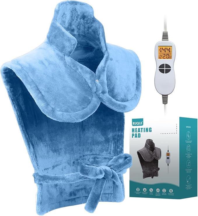 26" x 35" Flannel Neck&Shoulder&Back Heating Pad by RUQIJI