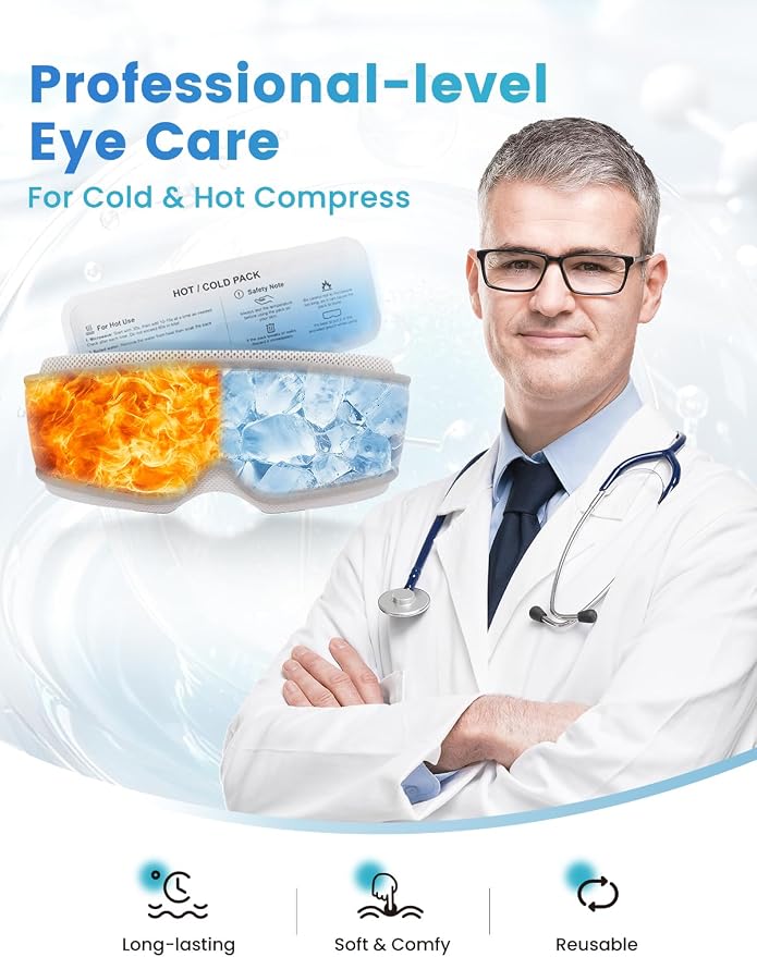 Heated Eye Mask for Dry Eyes, Cooling Sleep Mask for Puffy Eyes Relief - Image 2