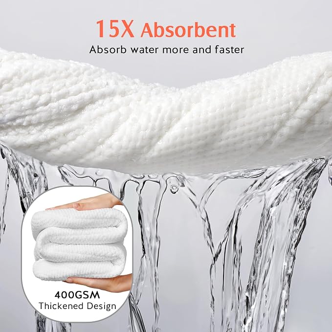 YFONG 2 Pack Microfiber Hair Towel Wrap - Image 2