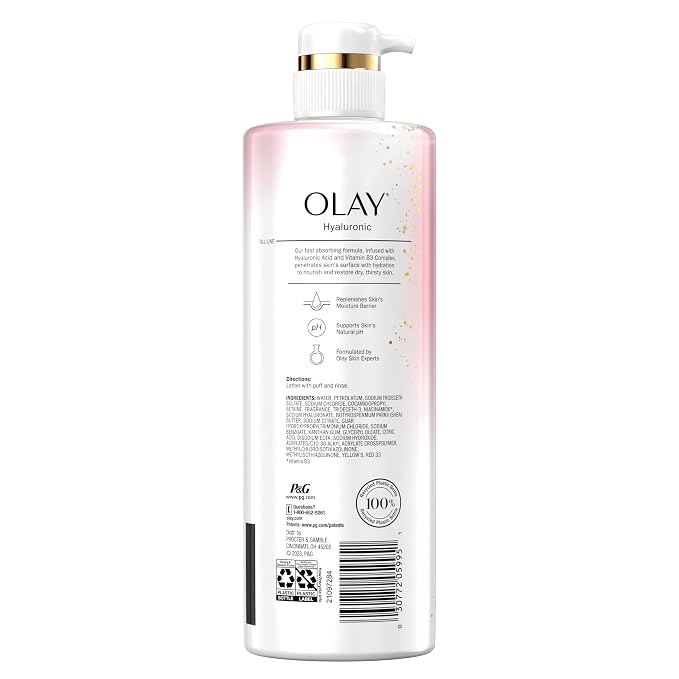 Olay Body Wash for Women, Intensely Hydrating, Hyaluronic Acid Serum Complex - Image 11