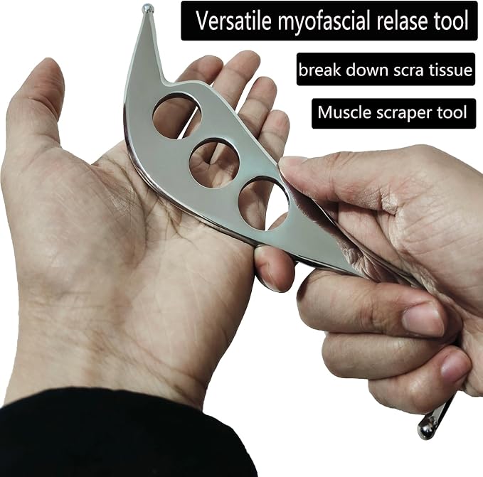 4 in 1 Stainless Steel Muscle Scraper Tool Set, Gua Sha Massage Scraper - Image 3