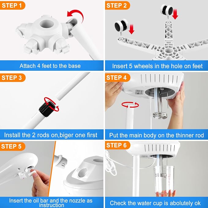 Professional Facial Steamer, Face Steamer on Wheels, SPA Ozone Steamer - Image 8