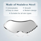 MoHern 2 Pcs Stainless Steel Gua Sha Tool, Gua Sha Facial Tools, Durable GuaSha - Image 2