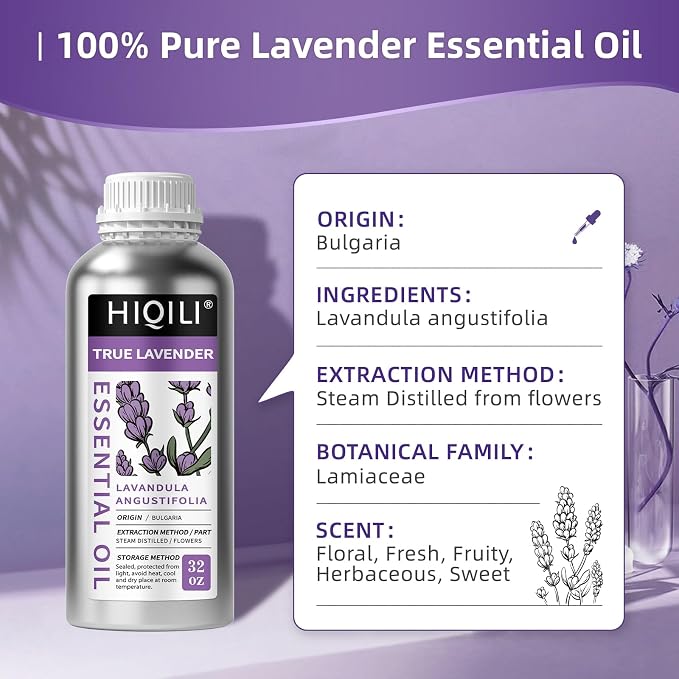 HIQILI Lavender Essential Oil Large Capacity, 100% Natural - Image 3