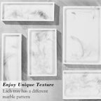Luxspire Bathroom Vanity Tray, Resin Toilet Tank Tray, Kitchen Trays, Marble - Image 5