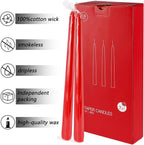 WPONSZU 14 Pack Tall Red Taper Candles 10 Inch Unscented Dripless Candlesticks - Image 6