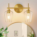 MOKATNG 2-Light Bathroom Light Fixtures, Bathroom Lighting Fixtures Over Mirror by Bathroomlightfixtures