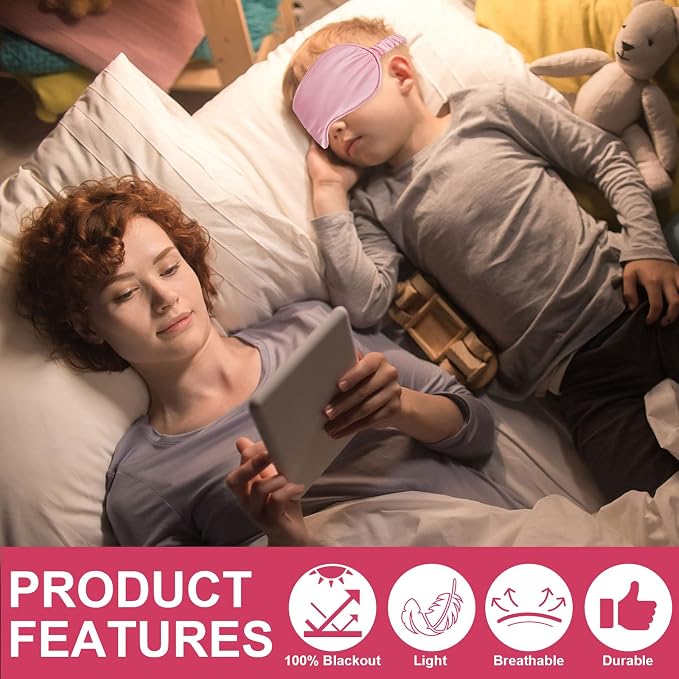 2Pack Silk Sleep Mask, IEKEODI Eye Mask - Image 6