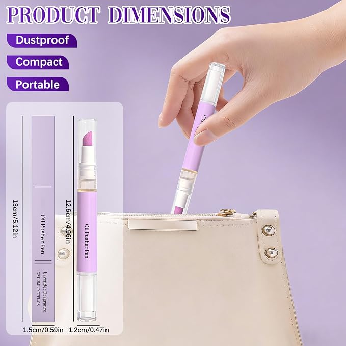 2Pcs 2-in-1 Cuticle Oil Pusher Pen, 2026 New Ceramic Cuticle Pusher & Oil Pen - Image 6