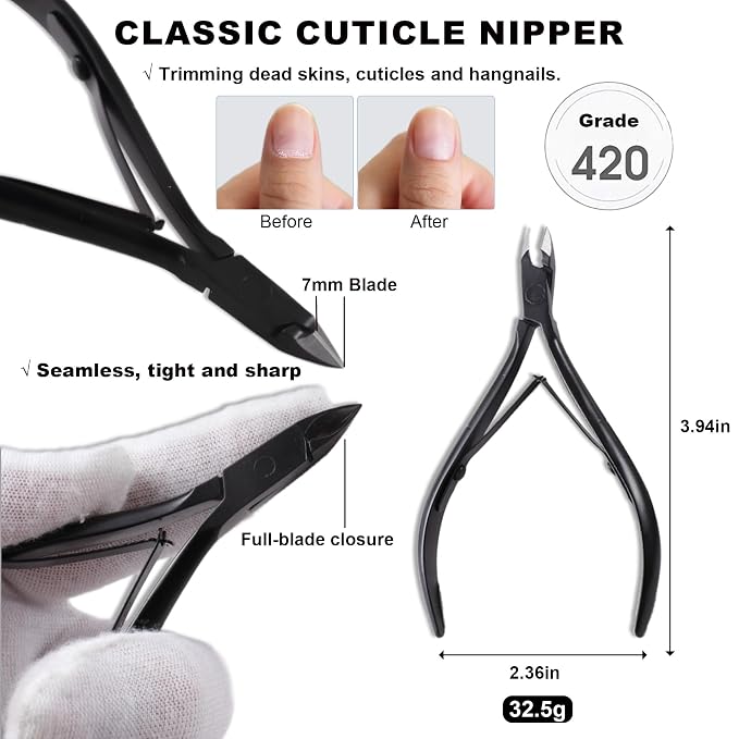 Cuticle Pusher Cuticle Nipper Set, Russian Pre-Treatment Nail Pushers, Cuticle - Image 2